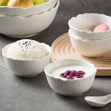 陶瓷纯白酸奶碗甜品碗高颜值米饭碗家用轻奢汤面碗好看的小碗批发