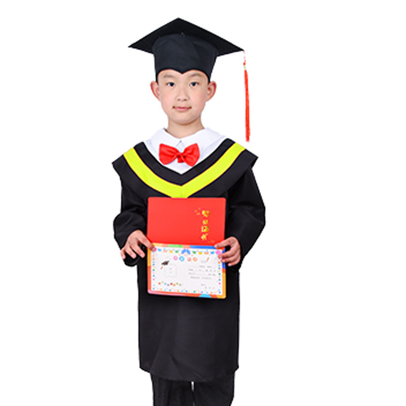 礼服小学毕业服套装拍照衣服毕业袍演出服幼儿园博士帽儿童博士服