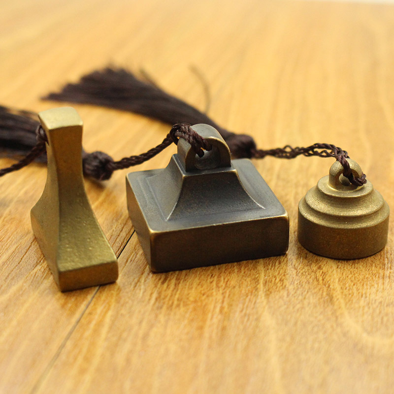 黄铜复古做旧古典印章 家居书桌车内铜摆件 创意铜印章古玩铜器