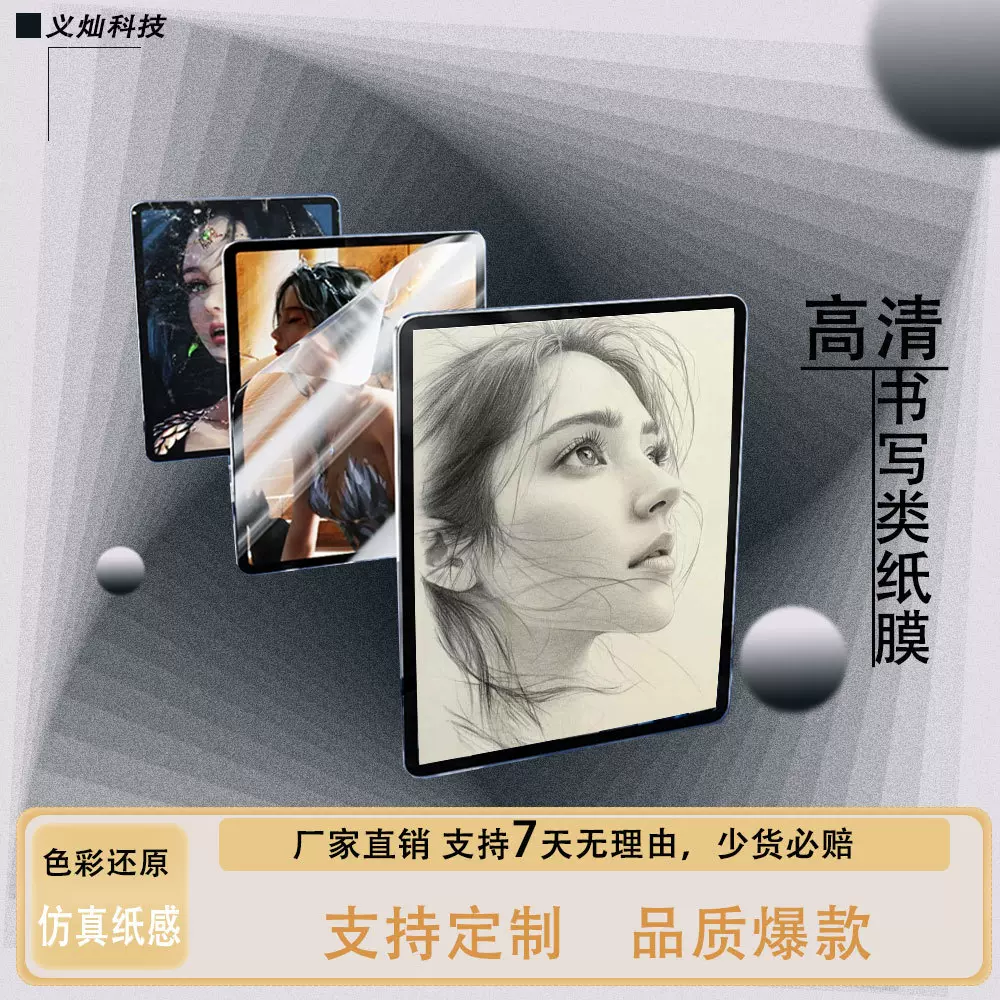适用苹果ipad 平板类纸膜Pro 11高清Air 13高清mini6保护膜书写