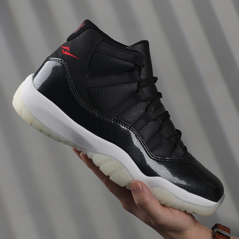 正品头层牛皮aj11大魔王高帮篮球鞋莆田鞋运动跑步鞋康扣乔aj男鞋