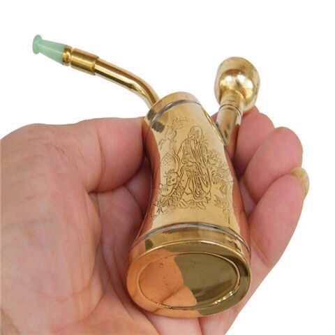 金泰水烟斗水烟壶老式水烟袋弯式水烟筒铜质便携式水烟壶两用烟锅