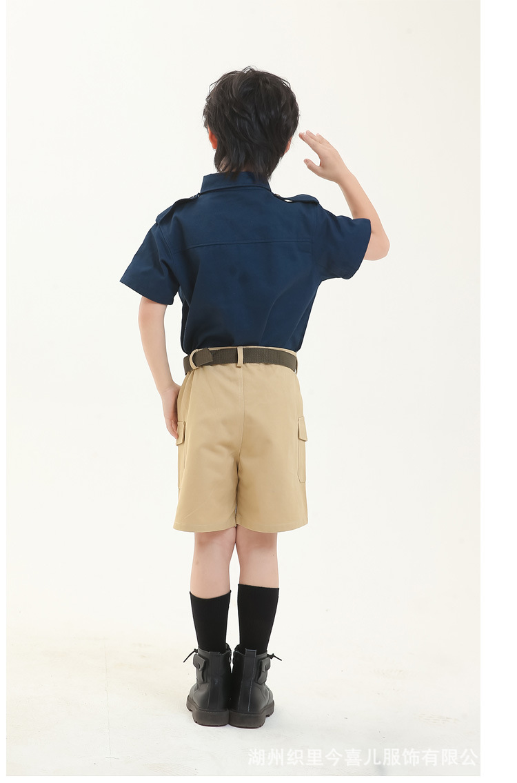 童子军制服童军儿童服装夏令营营服深蓝上衣卡其裤新款套装