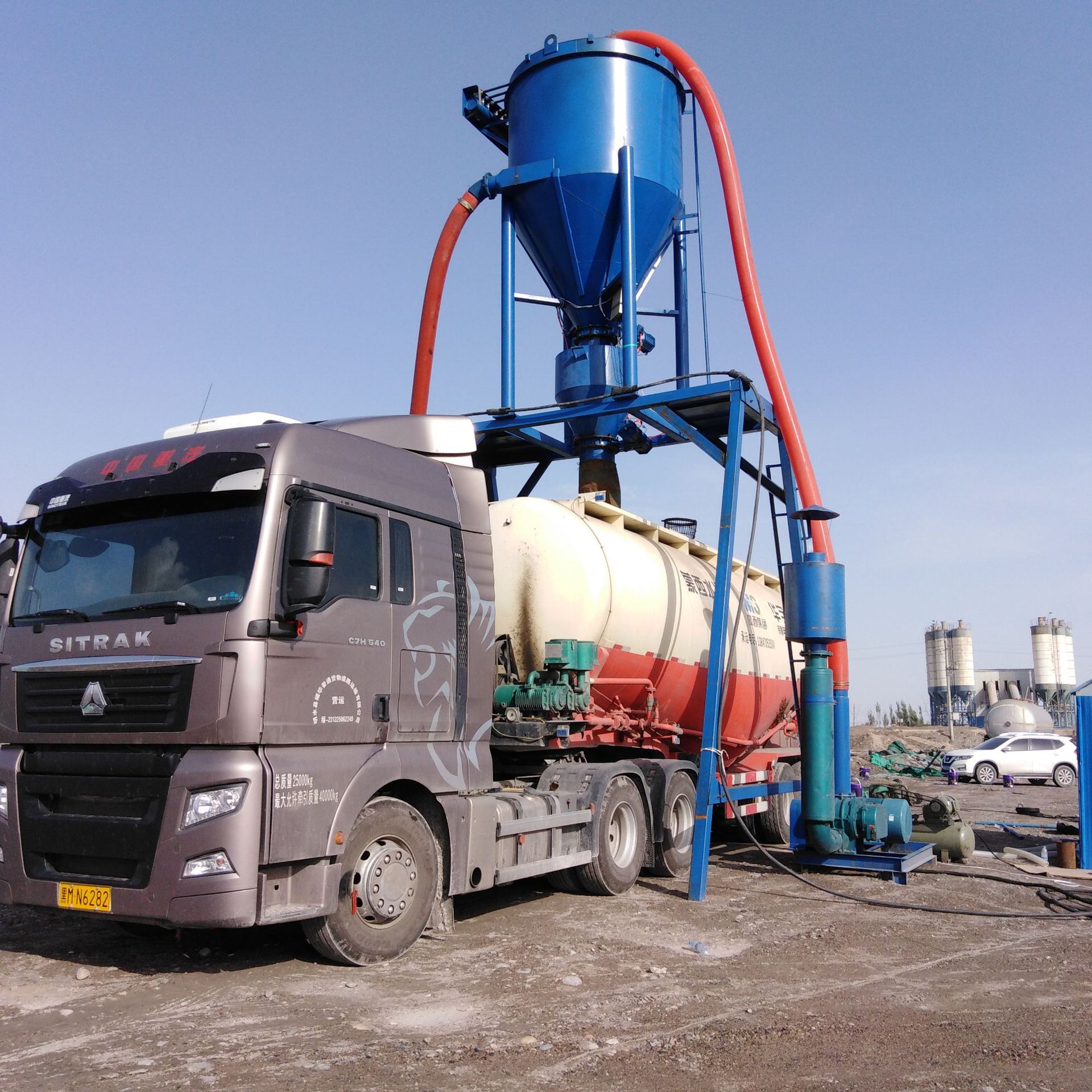 白灰干灰气力输送机 水泥粉倒库气力吸灰机江西粉煤灰库房散装机