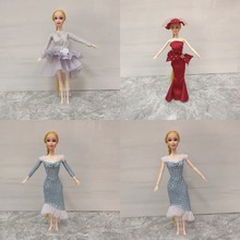 30cm11寸11关节换装时尚晚礼服衣服裙子芭芘洋娃娃女孩玩具配件