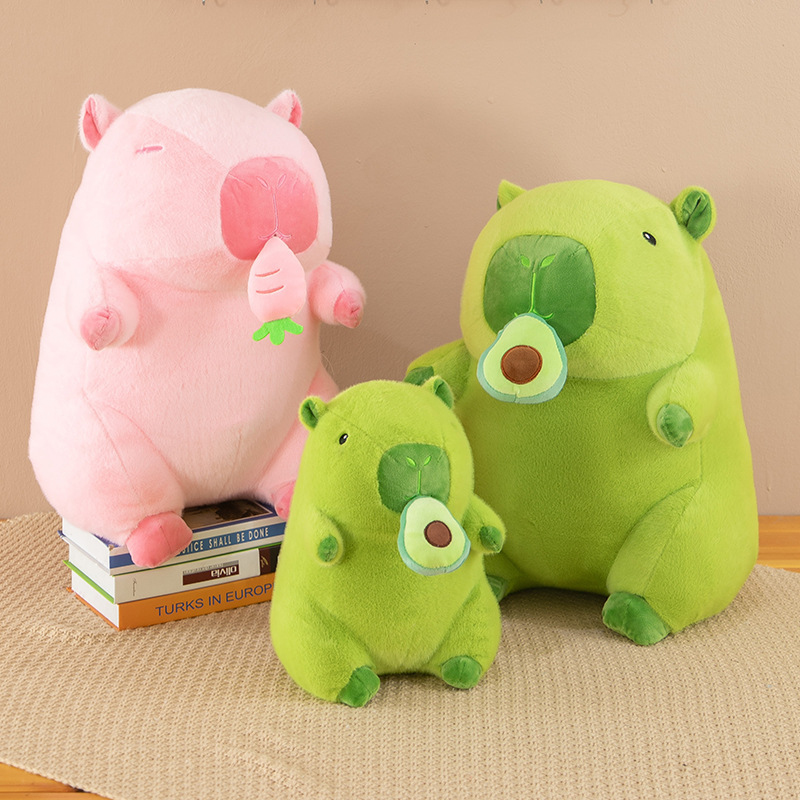 新款网红毛绒玩具卡皮巴拉公仔可拉伸机芯水豚玩偶兑换娃娃礼品熊