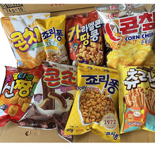 大麦粒爆米花74g克丽安零食韩国进口食品玉米片芝士膨化花生玉米