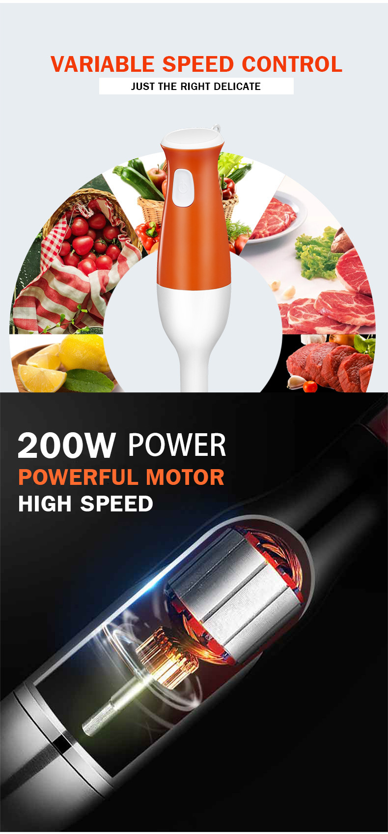 enzo恩佐工厂多功能家用小型手持电动搅拌棒宝宝料理机婴儿辅食机