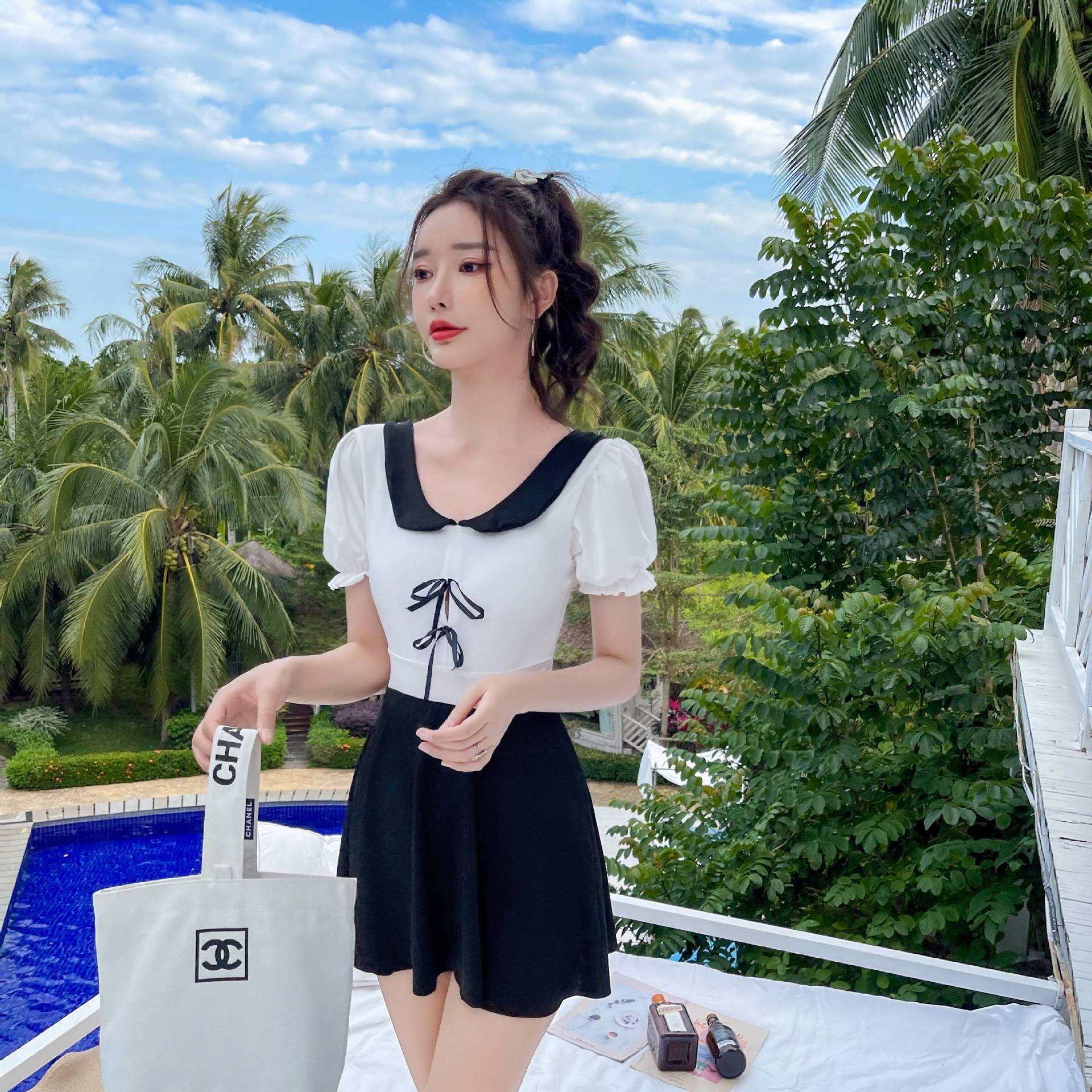 分体式泳衣女小胸