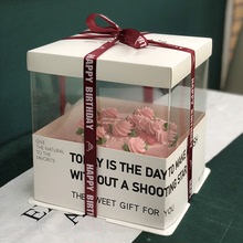 透明生日蛋糕盒子包装盒4四56六寸8八寸10十寸加高烘焙小红书同款