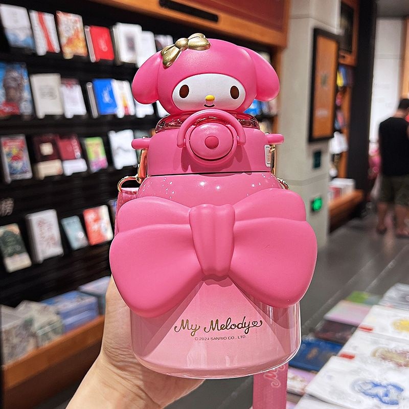 美乐蒂儿童保温杯大容量女士生2025新款三丽鸥hellokitty大肚水杯