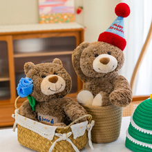 圣诞系列泰迪熊毛绒公仔小熊玩偶卡通熊熊布娃娃平安摆件少女礼品