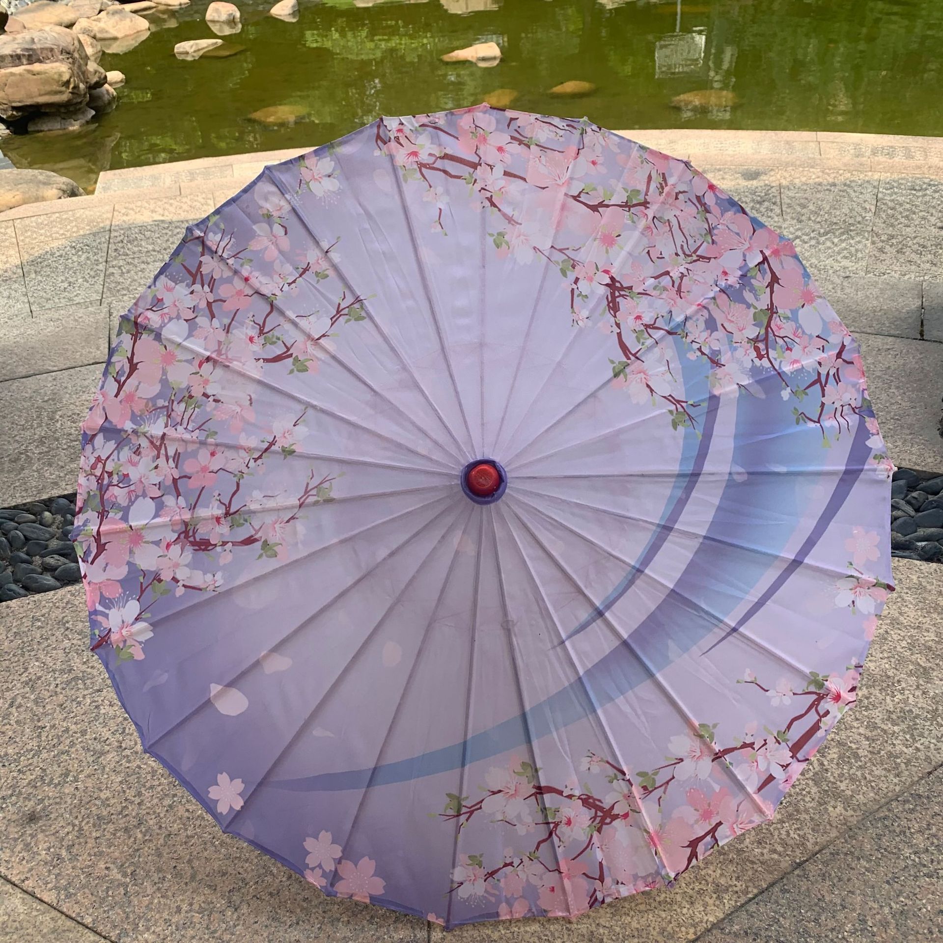 印花布伞油纸伞工艺伞绸布伞舞蹈伞跳舞伞旗袍秀拍照道具装饰吊顶