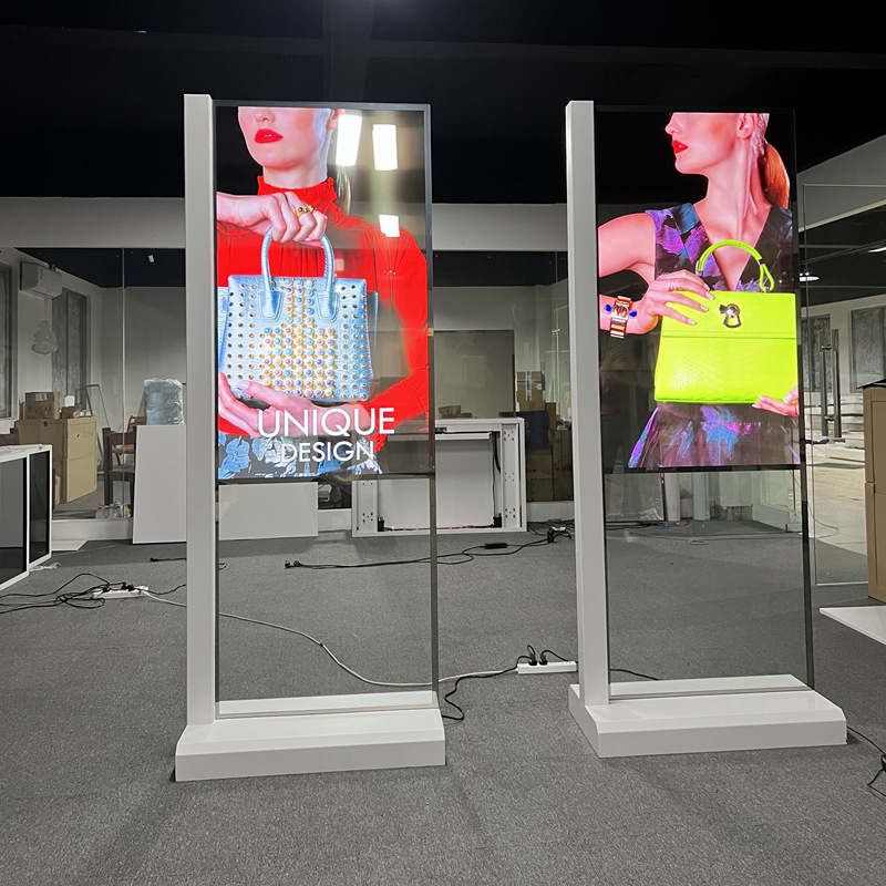 55寸立式高清双面oled显示透明屏可触摸互动升降自发光oled透明屏