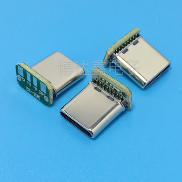 博达鑫type-c公头16p立式贴片拉伸公头9.