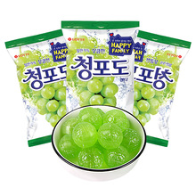 韩国进口乐天青葡萄味硬糖153g*3袋 网红糖果韩剧流行同款