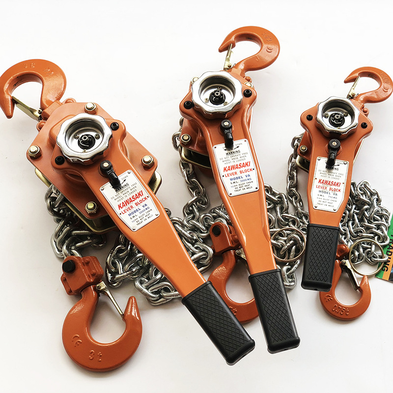 风电核电电力用紧线链条葫芦075t15t2t川崎牌链条手扳葫芦3吨