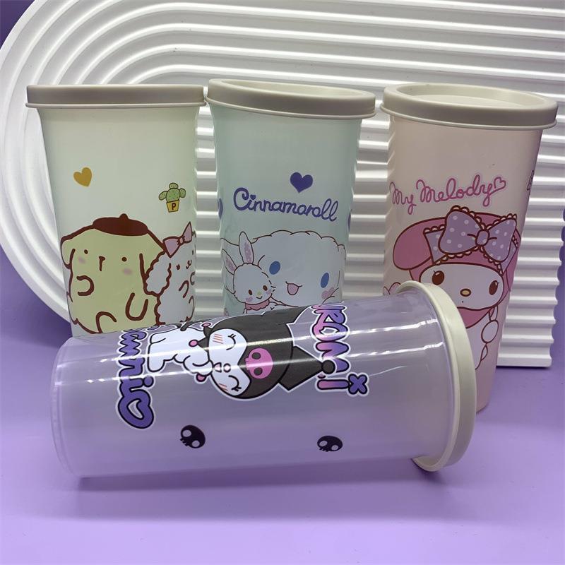 300ml Drinking Plastic Cup Big Ear Dog Milky Tea Cup