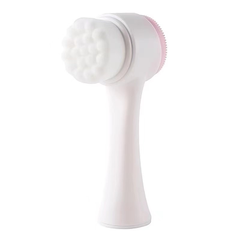 Three-Dimensional Double-Sided Face Brush Household Manual Facial Brush Soft Hair Does Not Hurt Skin Silicone Massage Brush Pore Blackhead Cleaning