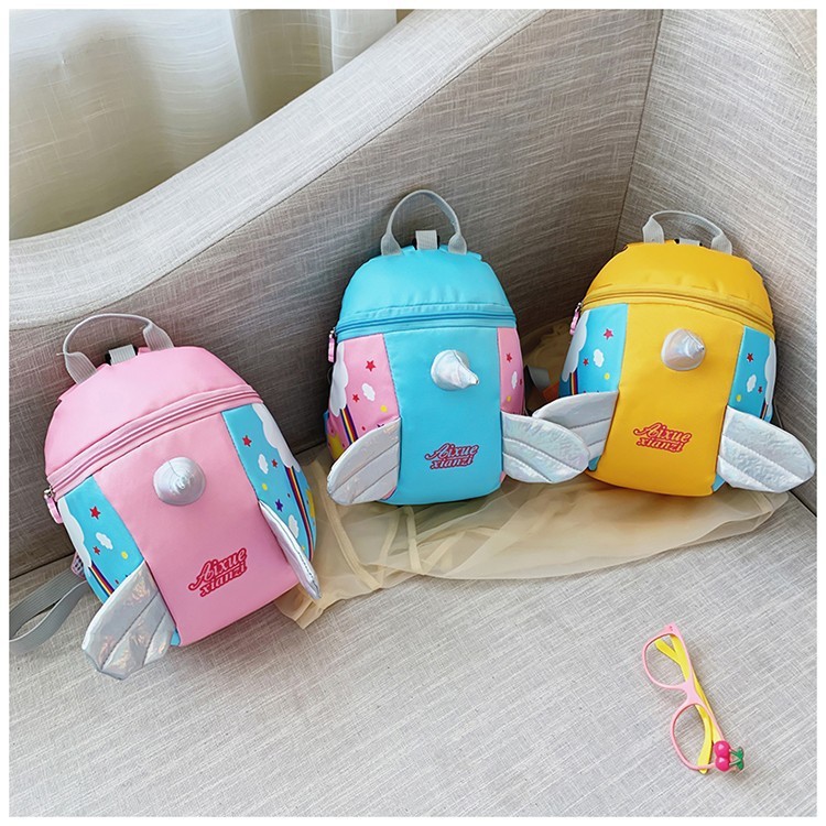Children's Bags New Baby Anti-Lost Bag 1-3 Years Old Boys and Girls Kindergarten Backpack Cartoon Hand Holding Rope Backpack