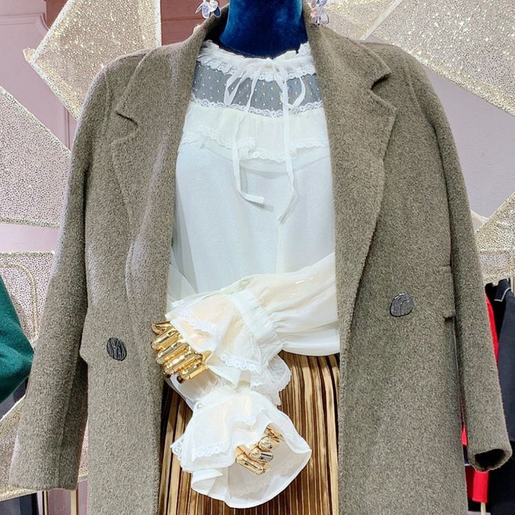 品牌女装米瑟兰双面羊绒货源批发珂莱蒂尔进货渠道范怡文直播货源