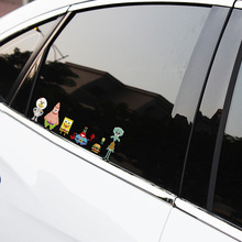 个性反光贴纸创意像素派大星海绵宝宝车身车门车窗卡通动漫装饰