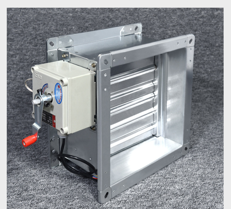 方形防爆电动防火阀 镀锌隔爆型防火排烟阀 信号反馈通风管道阀门