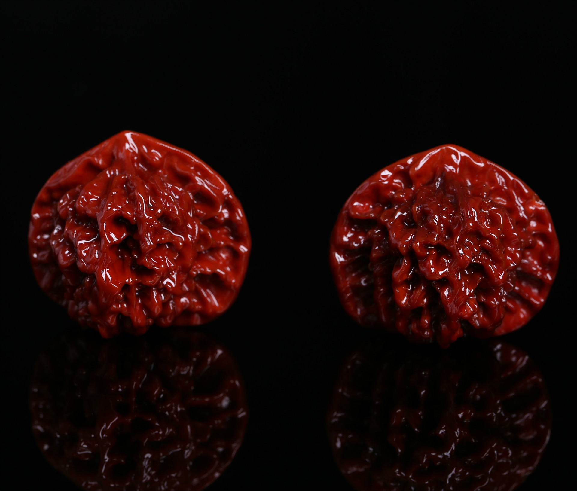 机刷包浆 文玩核桃官帽狮子头手把件鸡心玉化男士