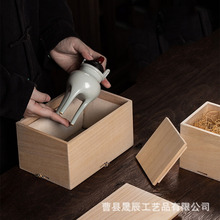 新款桐木紫砂茶壶茶具包装盒带绑绳主人单杯茶叶收纳盒伴手礼盒