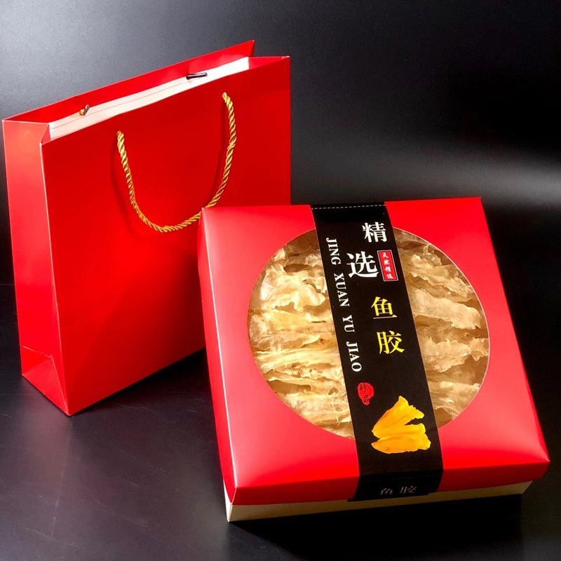 鳕鱼胶礼盒装250g水产干货鱼鳔花胶奶冻孕妇滋补品鳘鱼胶深海花胶