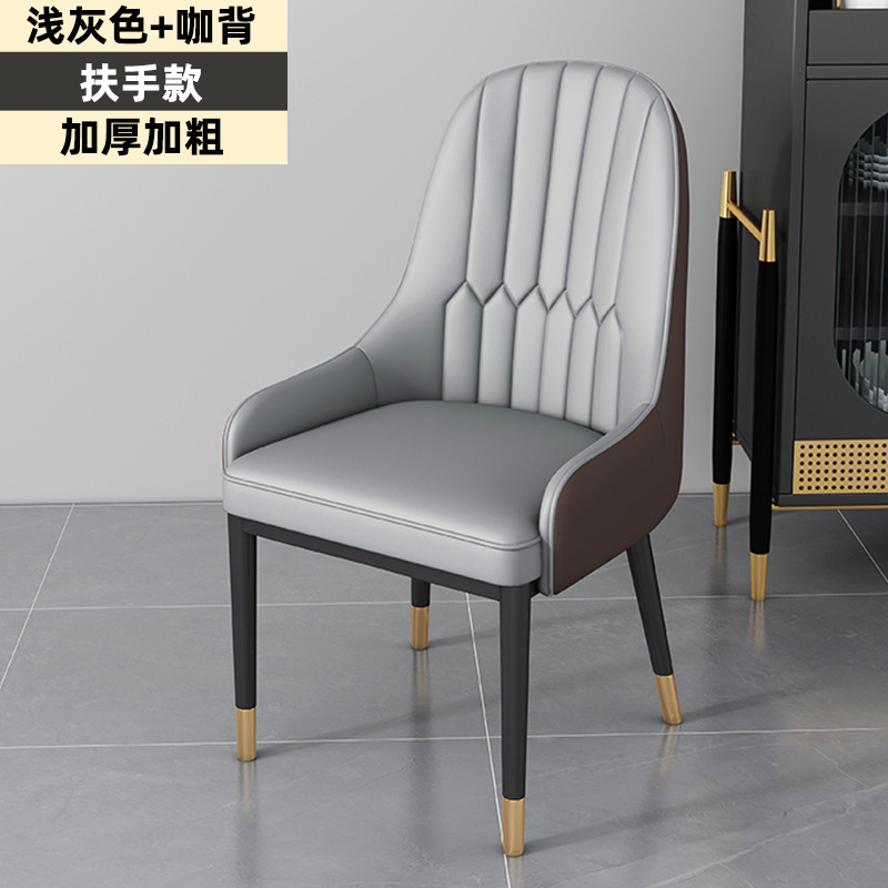 Nordic Dining Chair Simple Living Room Soft Bag Hotel Dining Chair Backrest Leisure Laptop Desk Chair Leisure Metal Seat
