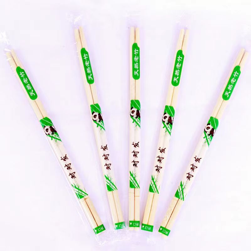 disposable chopsticks wholesale independent packaging catering take out take away chopsticks hotel commercial bamboo chopsticks printable logo