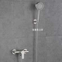 NN0I304不锈钢淋浴龙头浴室暗装三联浴缸冷热水龙头拉丝混水阀批