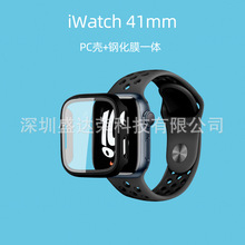 适用于iWatch7手表壳膜一体钢化膜手表PC壳苹果手表壳膜一体25色