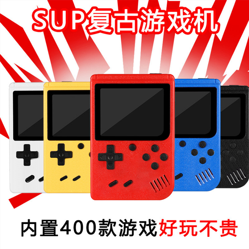 Handheld Game Machine Sup Double-Screen Color Screen Nostalgic Retro Fc Built-in 400-in-One Portable Mini Children's Foreign Trade