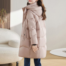 加厚鹅绒羽绒服女冬季中长款2023新款小个子高端洋气时尚保暖外套