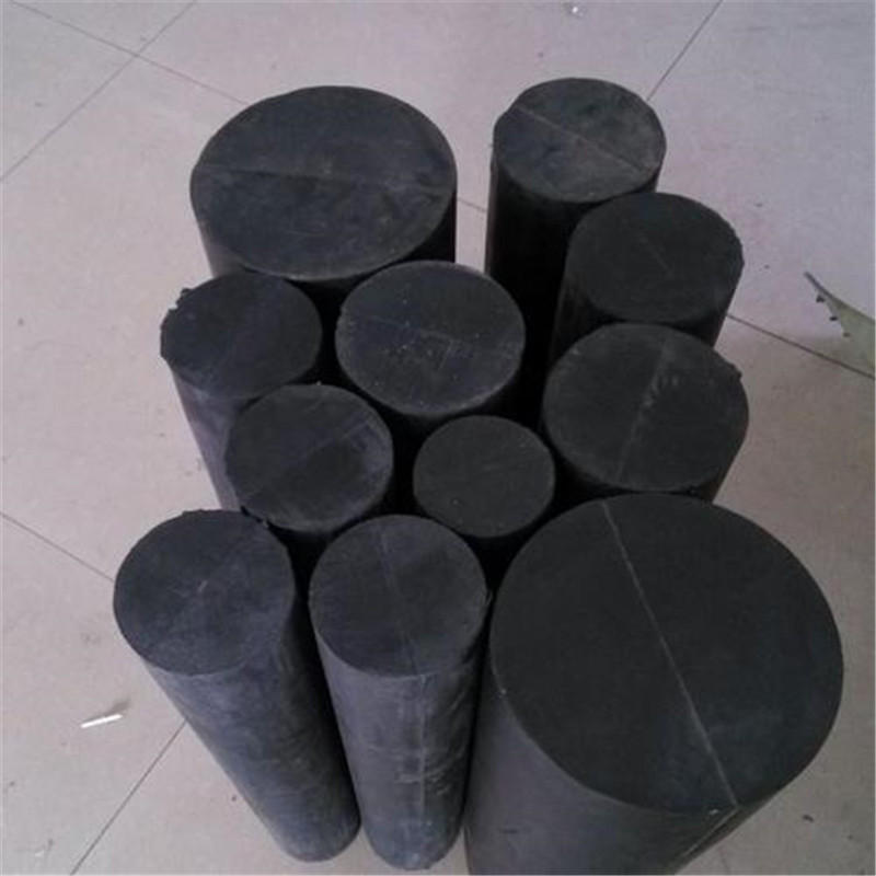 厂家定制实心橡胶减震垫块 黑色橡胶圆棒 黑色橡胶条橡胶减震胶棒