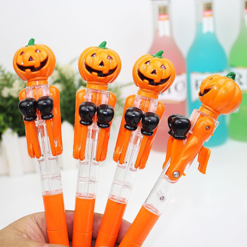 Halloween Christmas Stationery Gifts Student Pumpkin Skull Ghost Head Ballpoint Pen Cute Creative Boxing Pen