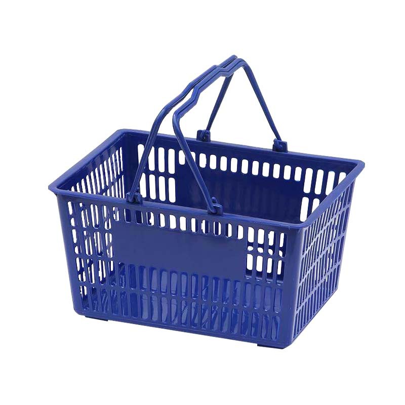 Portable Basket Large Plastic Supermarket Shopping Basket Frame Trolley with Wheels Household Convenience Store Shopping Basket Shopping Basket