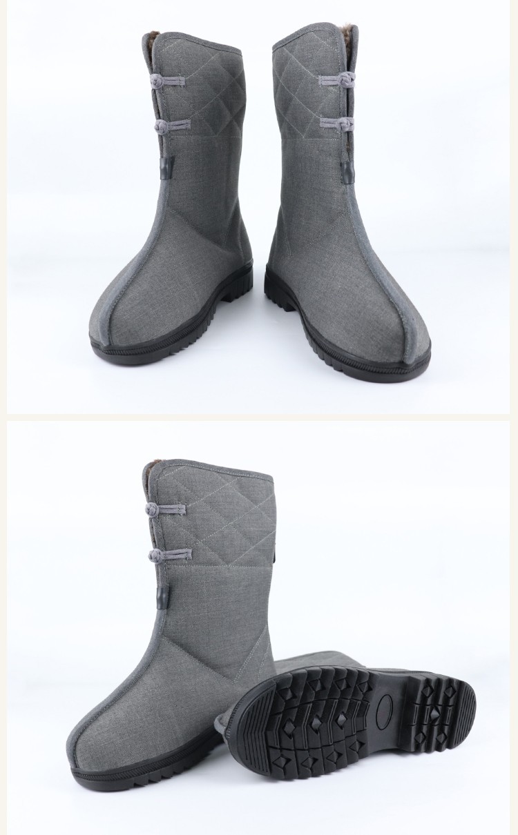 僧鞋冬季春天加绒加厚保暖高帮筒靴棉鞋出家师父僧人鞋子防滑和尚