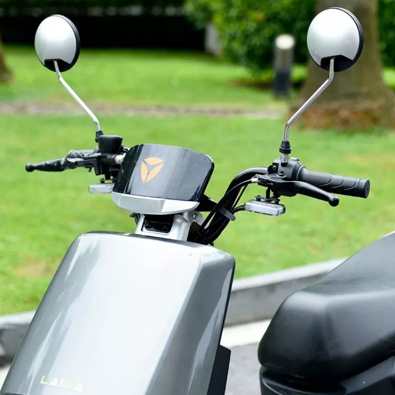 电动车后视镜电瓶车倒车镜圆镜雅迪爱玛台铃电动三轮自行车反光镜