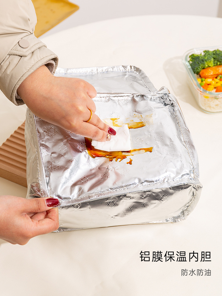 保温袋保鲜便当包袋子铝箔加厚大容量带饭手提饭盒饭袋上班族手拎