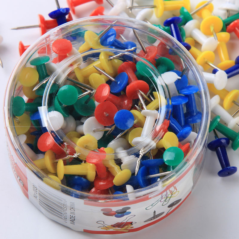 彩色工字钉图钉按钉图钉装饰可钉墙彩色工字钉大头钉子墙钉按钉彩