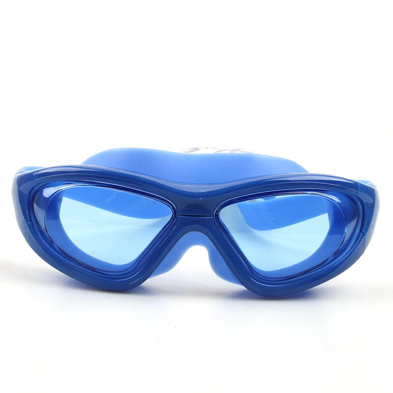 Factory Direct Sales Large Frame Boxed Silicone Anti-Fog Swimming Goggles Plain Hd Men's and Women's Waterproof Swimming Goggles Diving Swimming Goggles