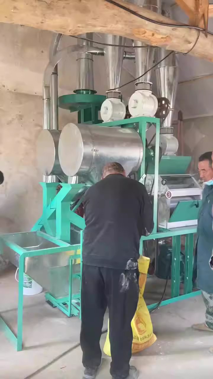 40型磨面机 对辊挤压小麦面粉机大米豆子磨粉机
