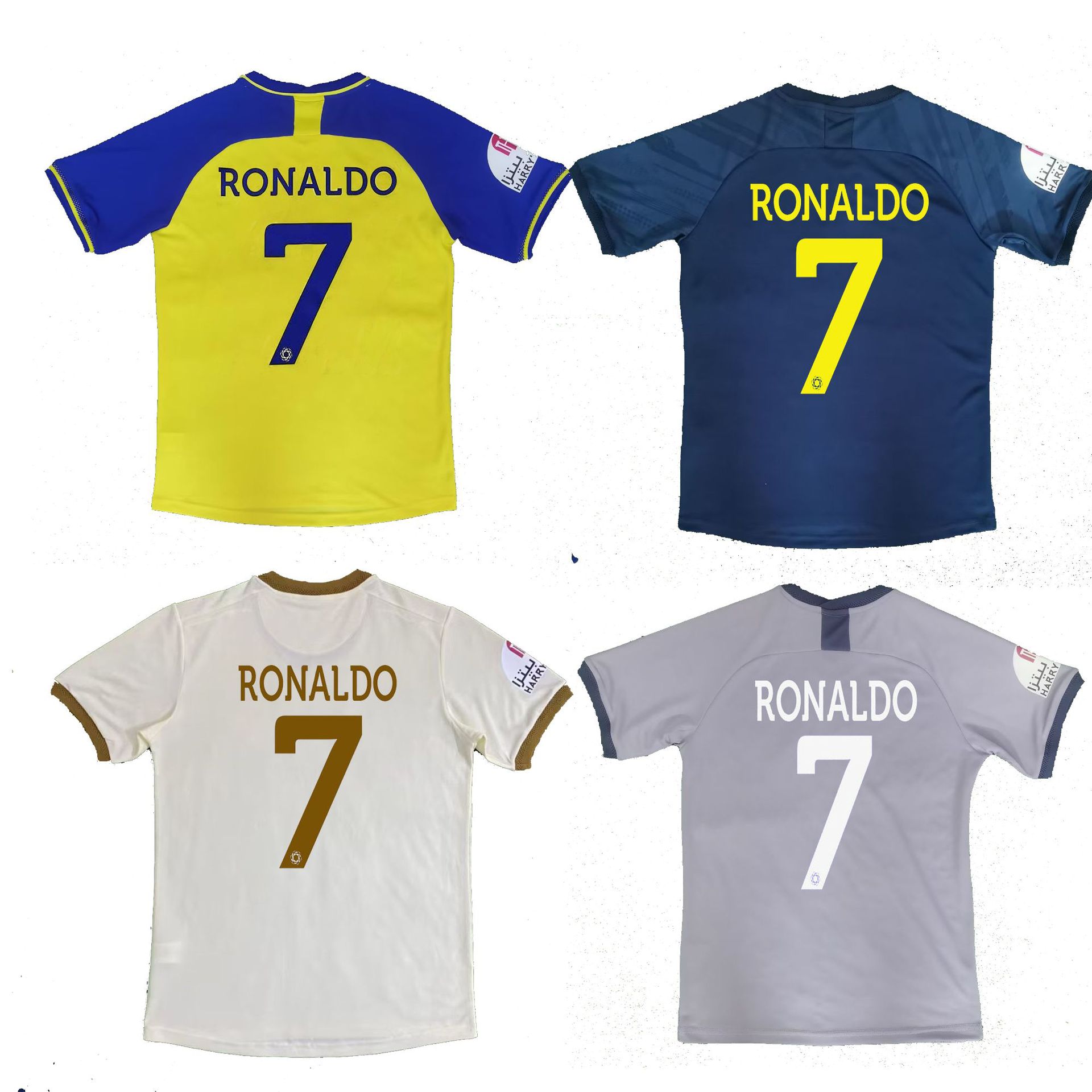 利雅得胜利7号c罗球衣主场客场二客沙特联赛球迷版短袖泰版足球服