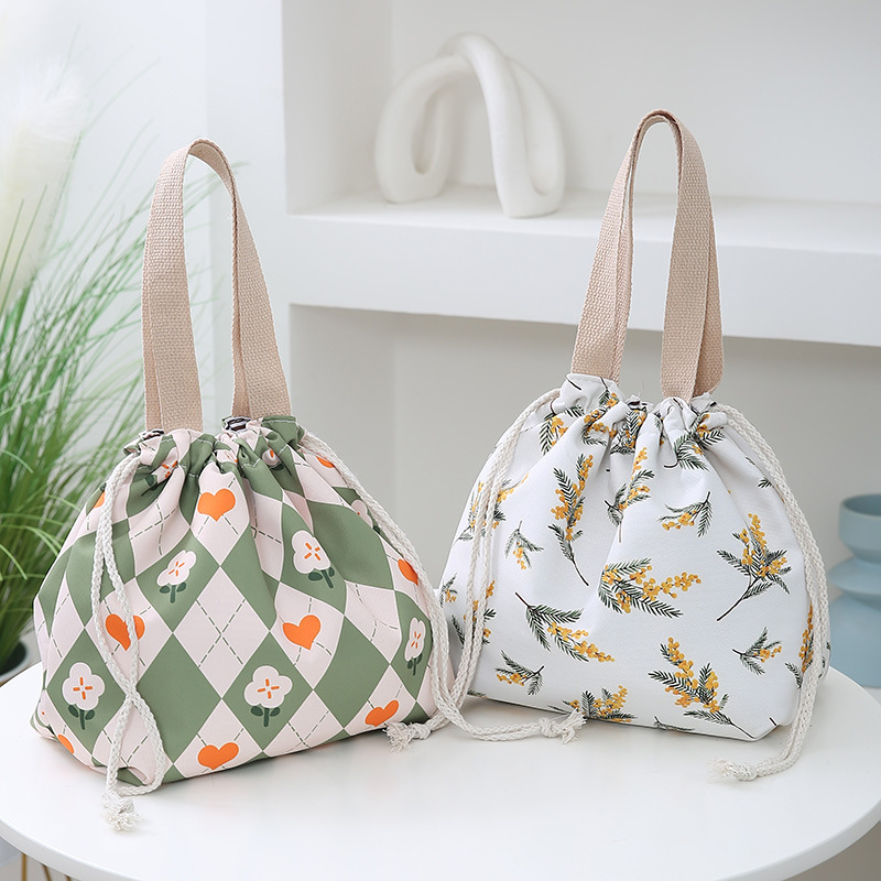 Trendy Women's Insulated Bag Portable Lunch Bag 2023 Spring New Outdoor Travel Printing Clutch Wholesale