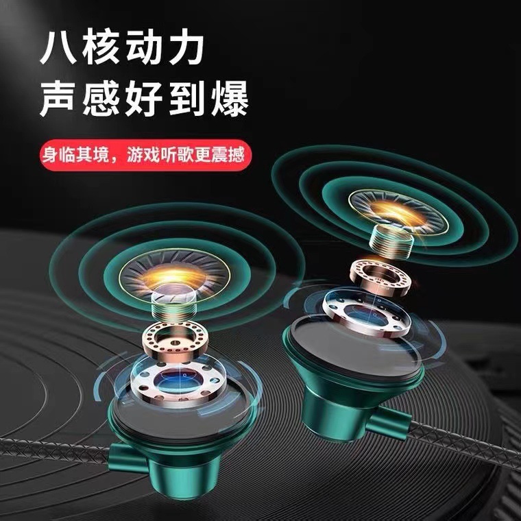 Metal Earphone Type-c in-Ear Wired Hd Sound Quality Earphone Hifi with Controller Phone Computer Game Earbuds