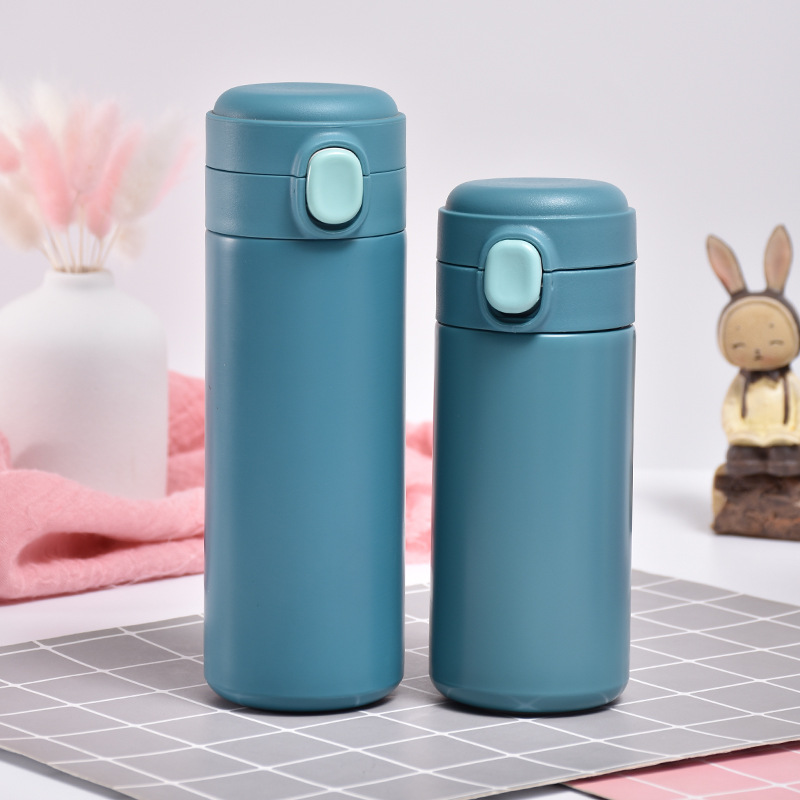 Simple Stainless Steel Portable Bounce Cover Pea Cup Mini Small Capacity Handy Thermos Cup Creative Gift Cup Wholesale