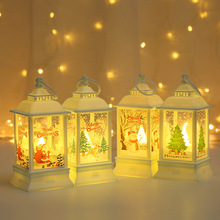 跨境圣诞节装饰品风灯小夜灯幼儿园礼品手提灯桌面烛台灯橱窗摆件